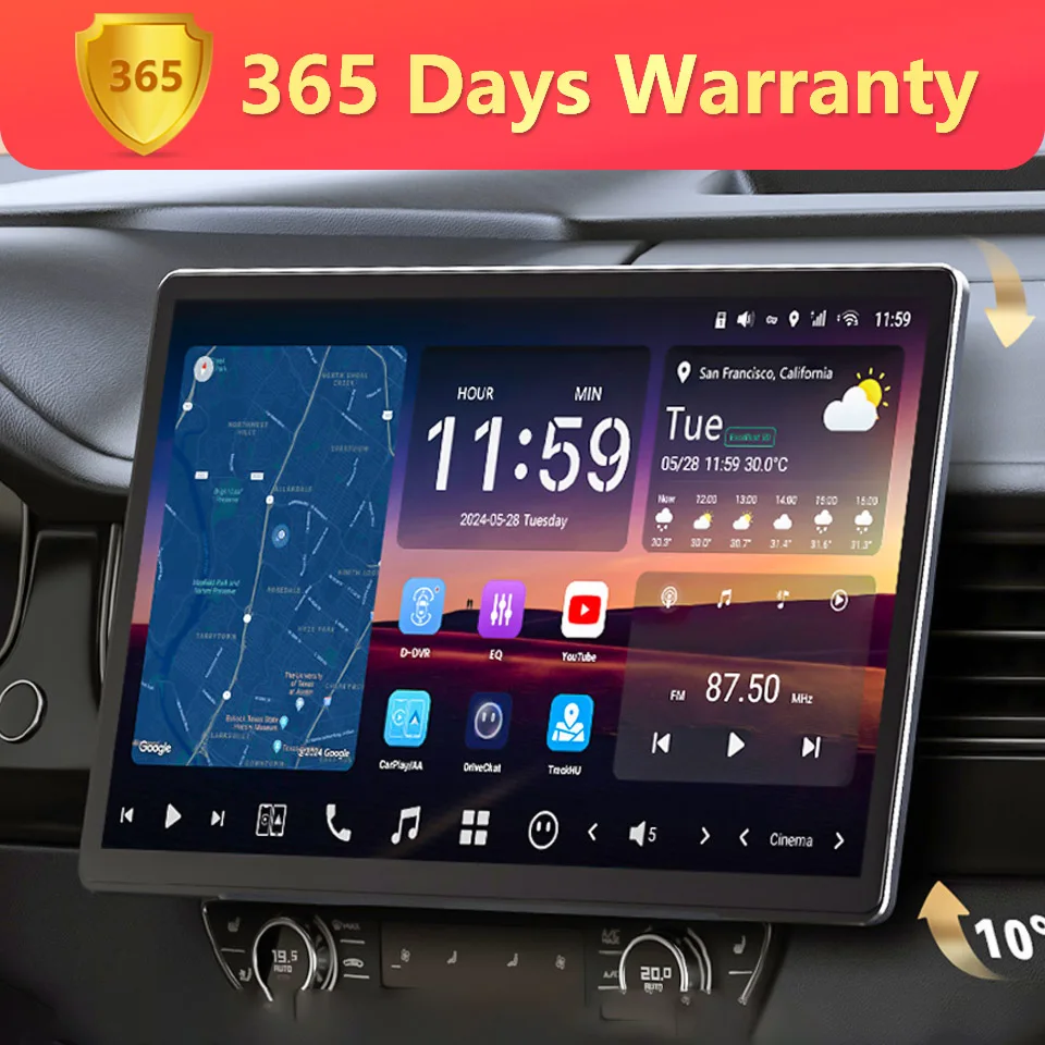 14.1인치 대화면 안드로이드 13 시스템 카 스테레오 8G+128G 싱글 1딘 GPS 네비게이션 4G 와이파이 블루투스 라디오 1딘 X10 아토토존