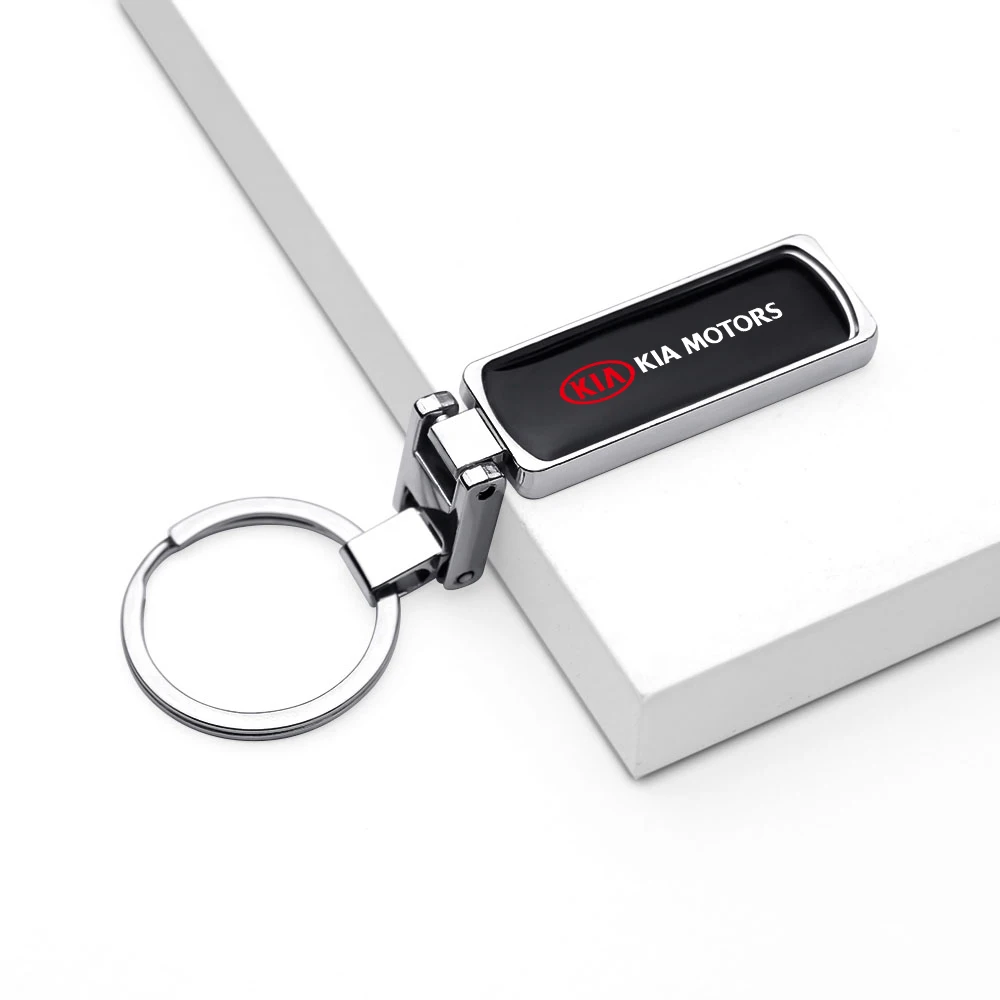 Luxury Metal and Leather Car Logo Keychain Key Rings Key Holder Auto Accessory