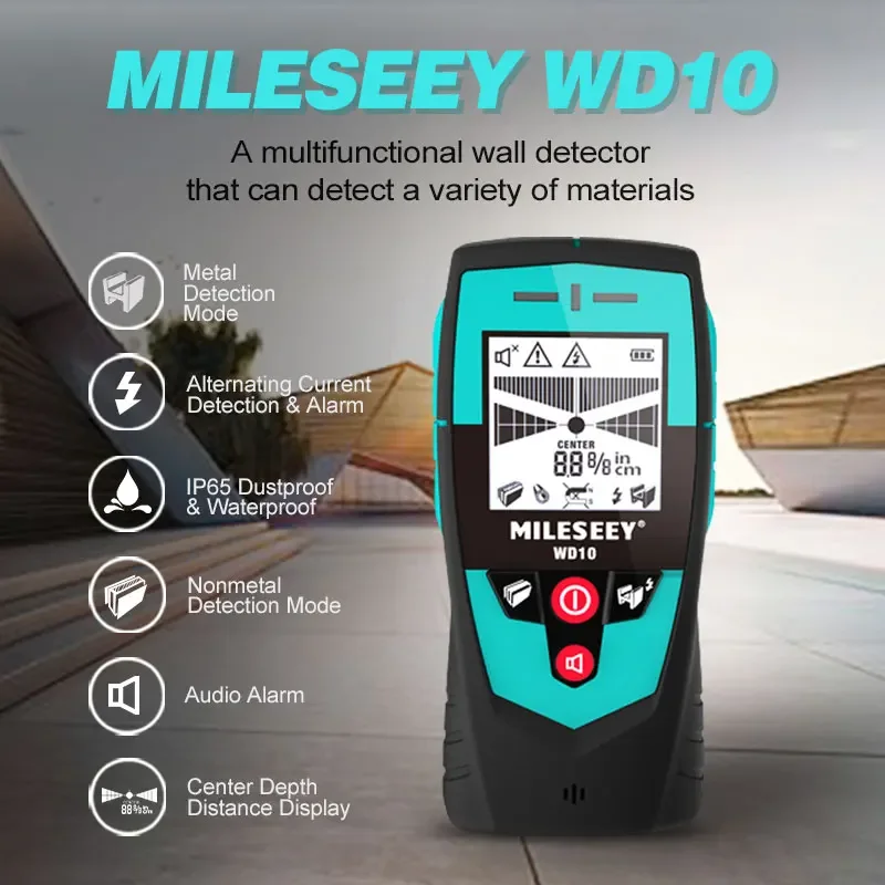 Mileseey Multifunction Wall Detector with Large Area Sensor Metal ...