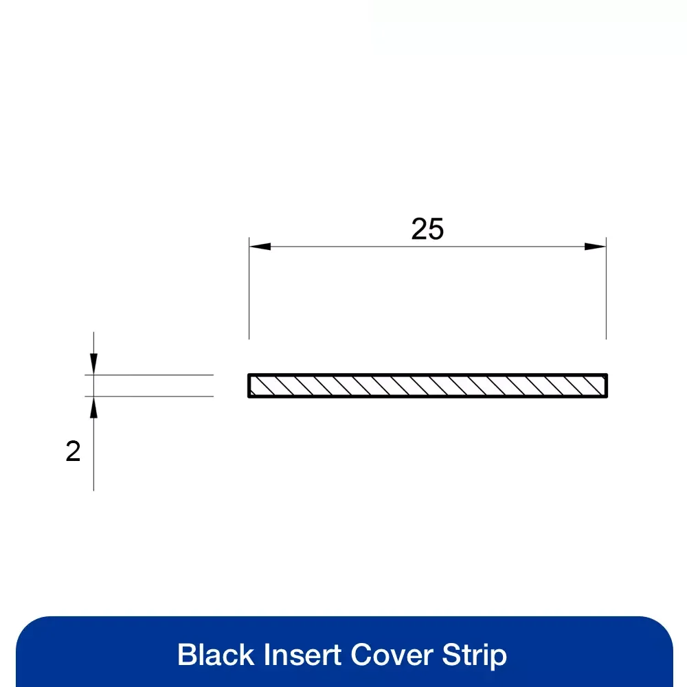 Black 25mm Insert Cover Strip For Caravan & Motorhome Windows – Seals Direct, UK Made