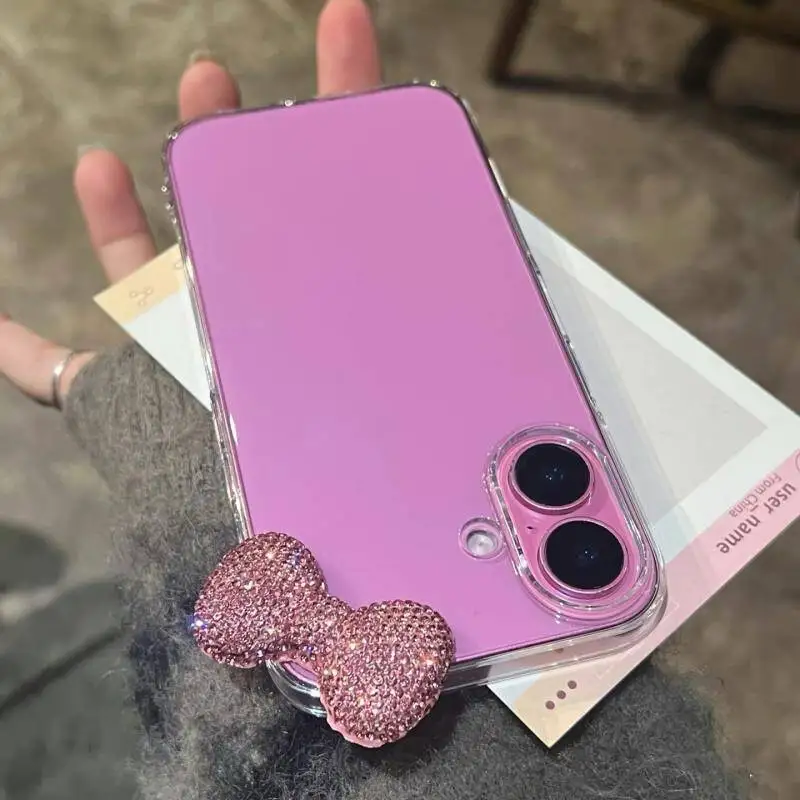 Luxury Bling 3D Diamond Bowknot Phone Case - Lovely Soft Clear Cover