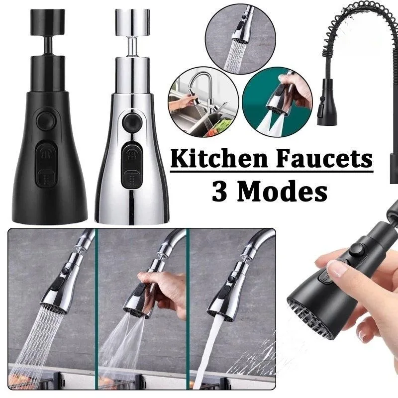 Kitchen Faucet Aerator 3 Modes Splash-Proof Bubbler Replaceable Water Tap Sink Mixer Tap Sprayer Head Filtered Water faucet aerator kitchen faucet faucet sprayer sink faucet faucet sprinkler water faucet filter
