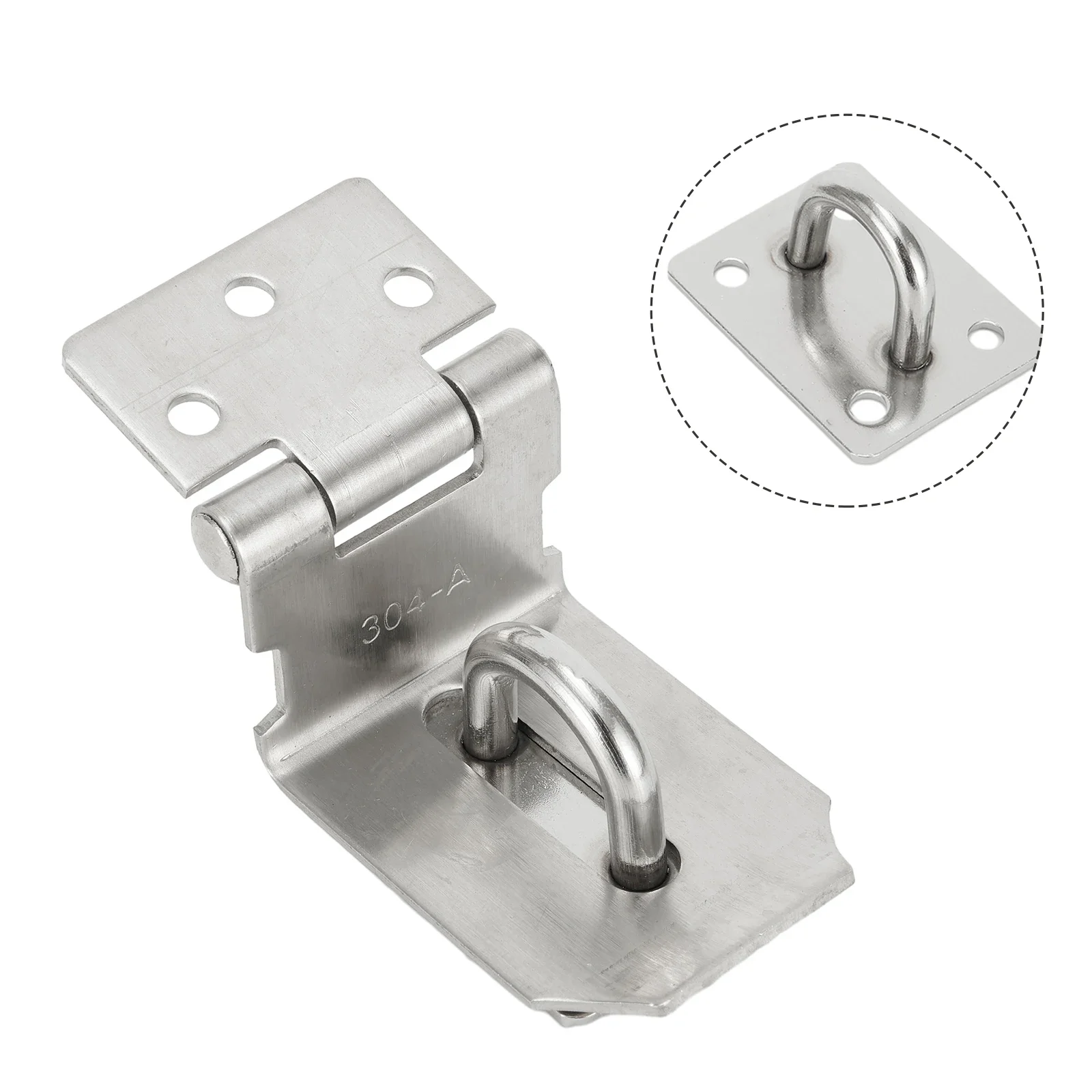 Description Picture 3 of itemStainless Steel Hasp Lock Anti-theft Door Clamp 90 Degree Shed Latch Security Padlock Home Door Cabinet Drawer Locks