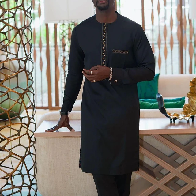 Emeka Embroidered Long Sleeve Kaftan Outfit - Image 4