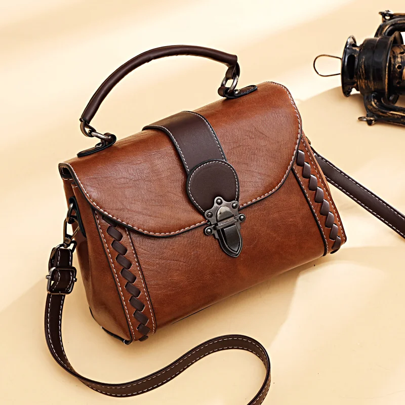 

Vintage Women's Leather Shoulder Bag Luxury Female Purses and Handbags Ladies Crossbody Bags For Women Elegant Messenger Bag