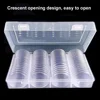 60Pcs Clear Transparent Coin Capsule Holder 33mm Round Boxed Coin Holder Plastic Storage Collectable Display Cases with capsules 5