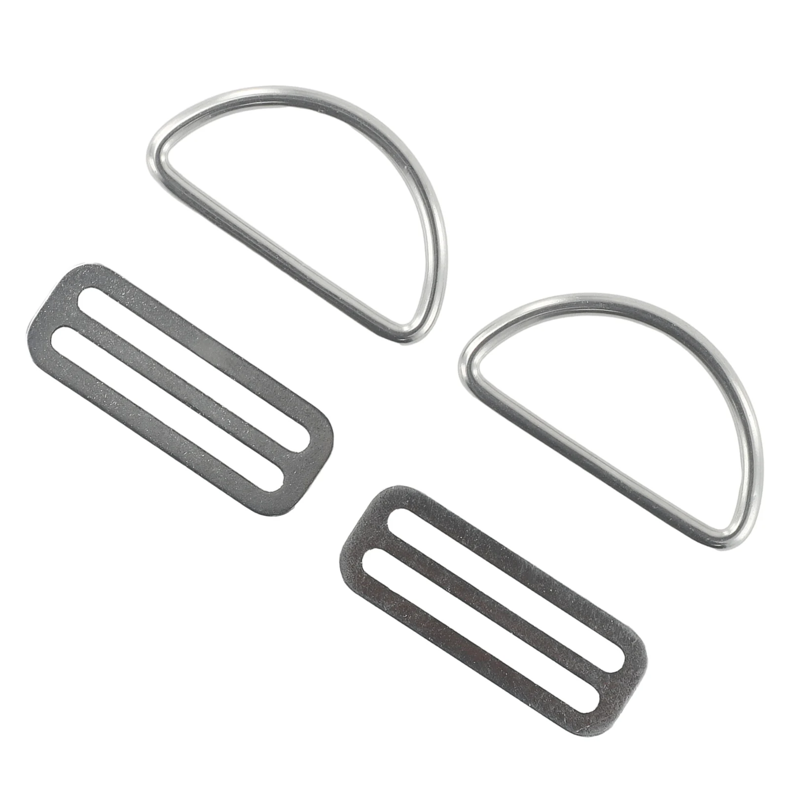 1/2 Pair Scuba Diving D Ring Buckle With Stainless Steel Webbing Belt Keeper Mount Cylinder Latches Scuba Diving Accessories for scuba diving accessories