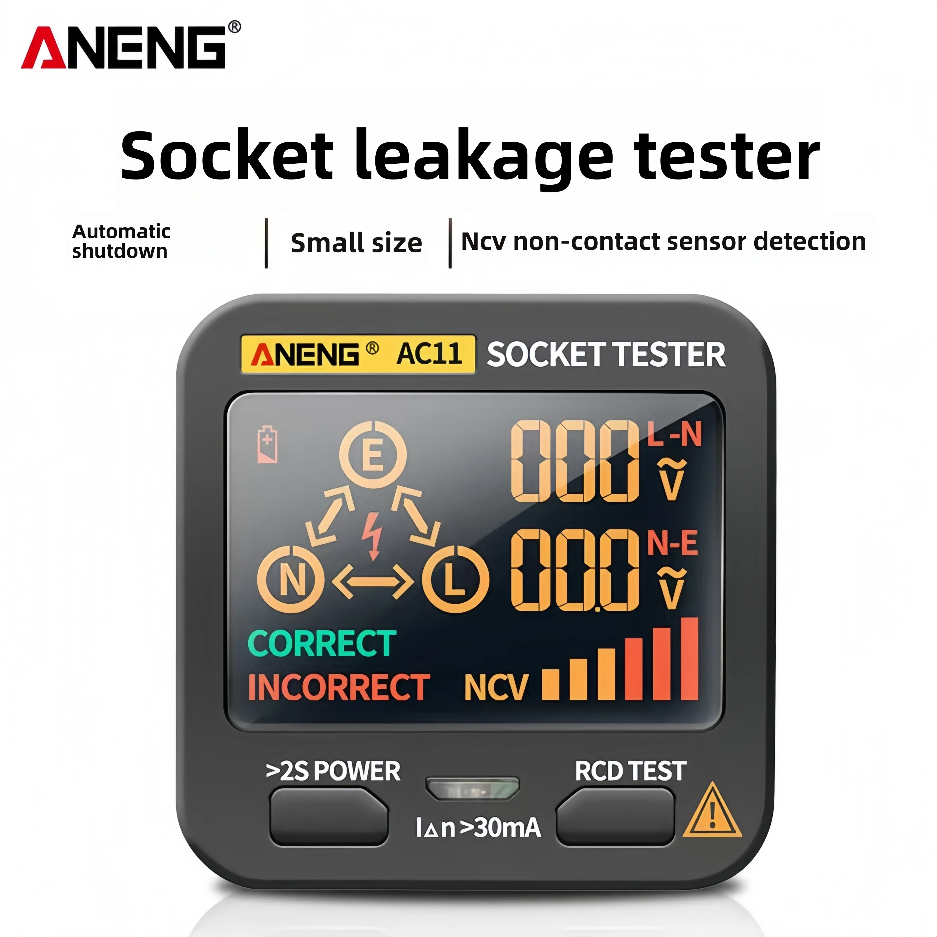Electrician Socket Tester: Ground/Phase Check, 0.1-250V, VA Color ...
