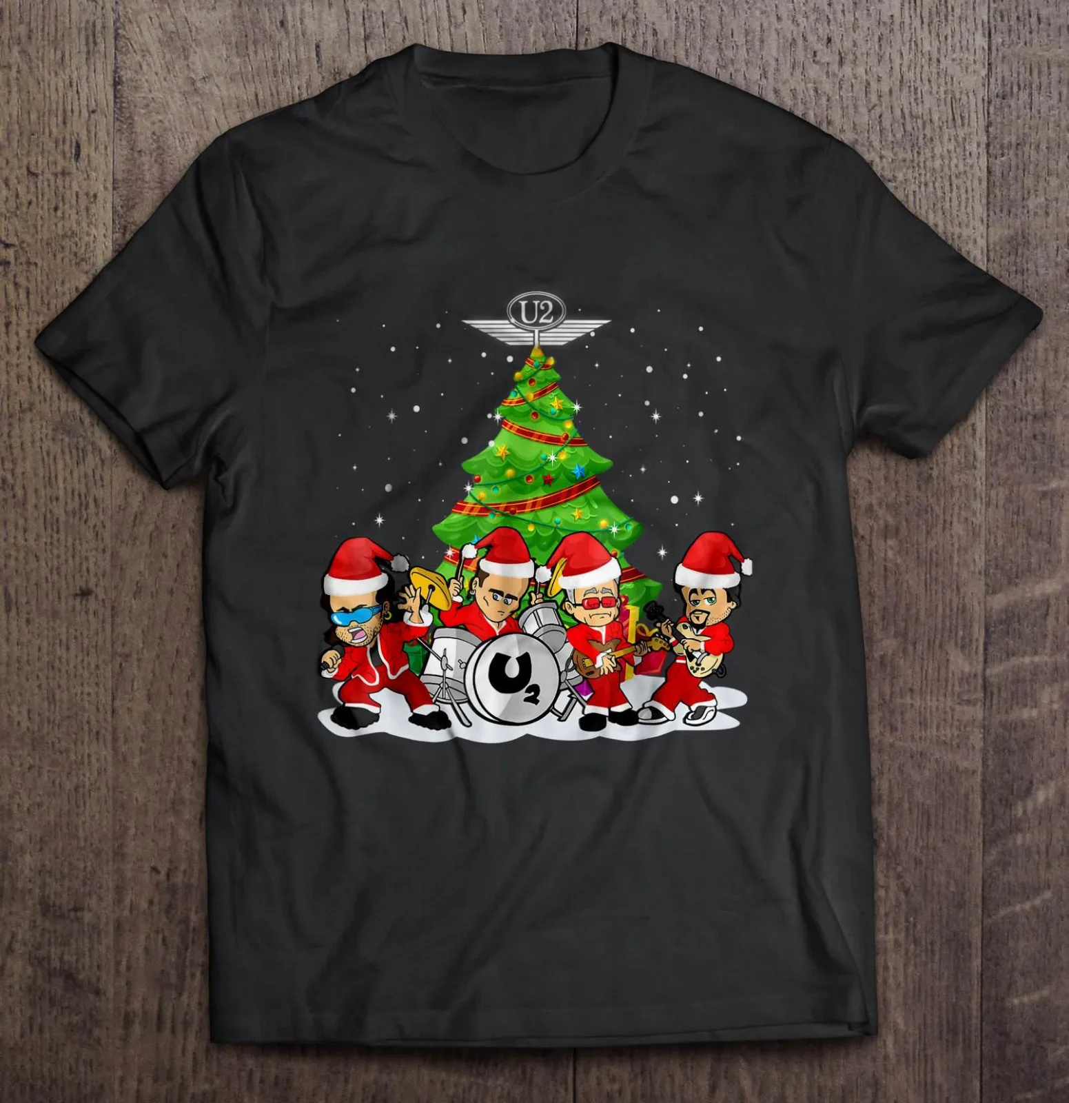 Maglietta Natalizia U2 Band Full Size S-5Xl