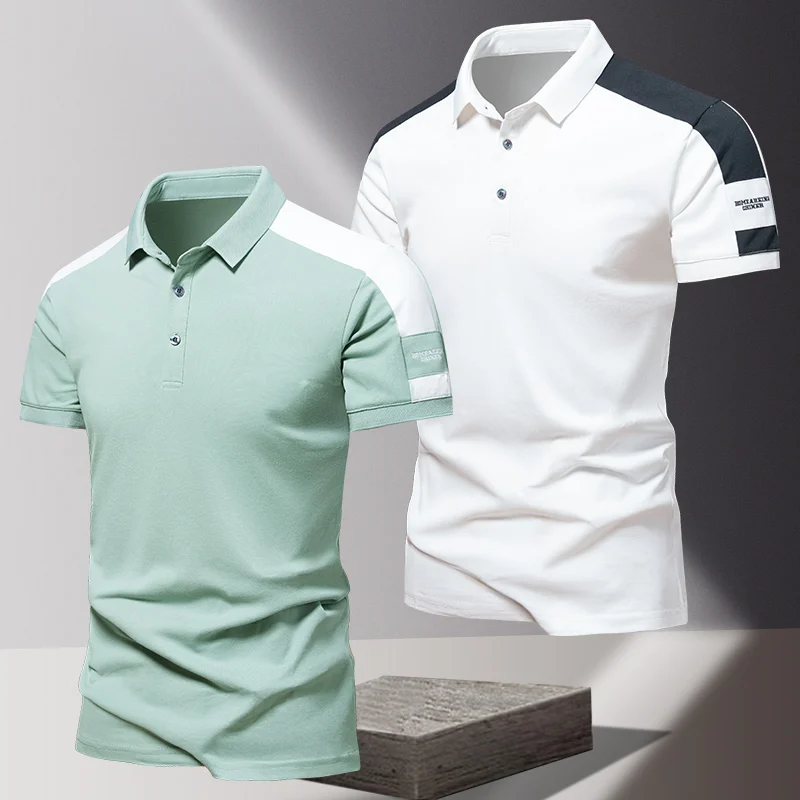 Polo Shirt Mens Golf Shirts for Summer Business Casual