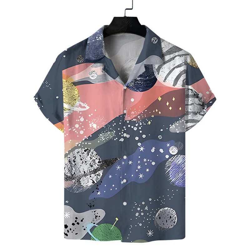 thumbnail image 1 of Camisas de playa hawaianas de moda de verano para hombre y mujer, camisetas florales, camisetas Harajuku con estampado 3D de solapa, camisa de manga corta, ropa para niño y niña, 1 of 5