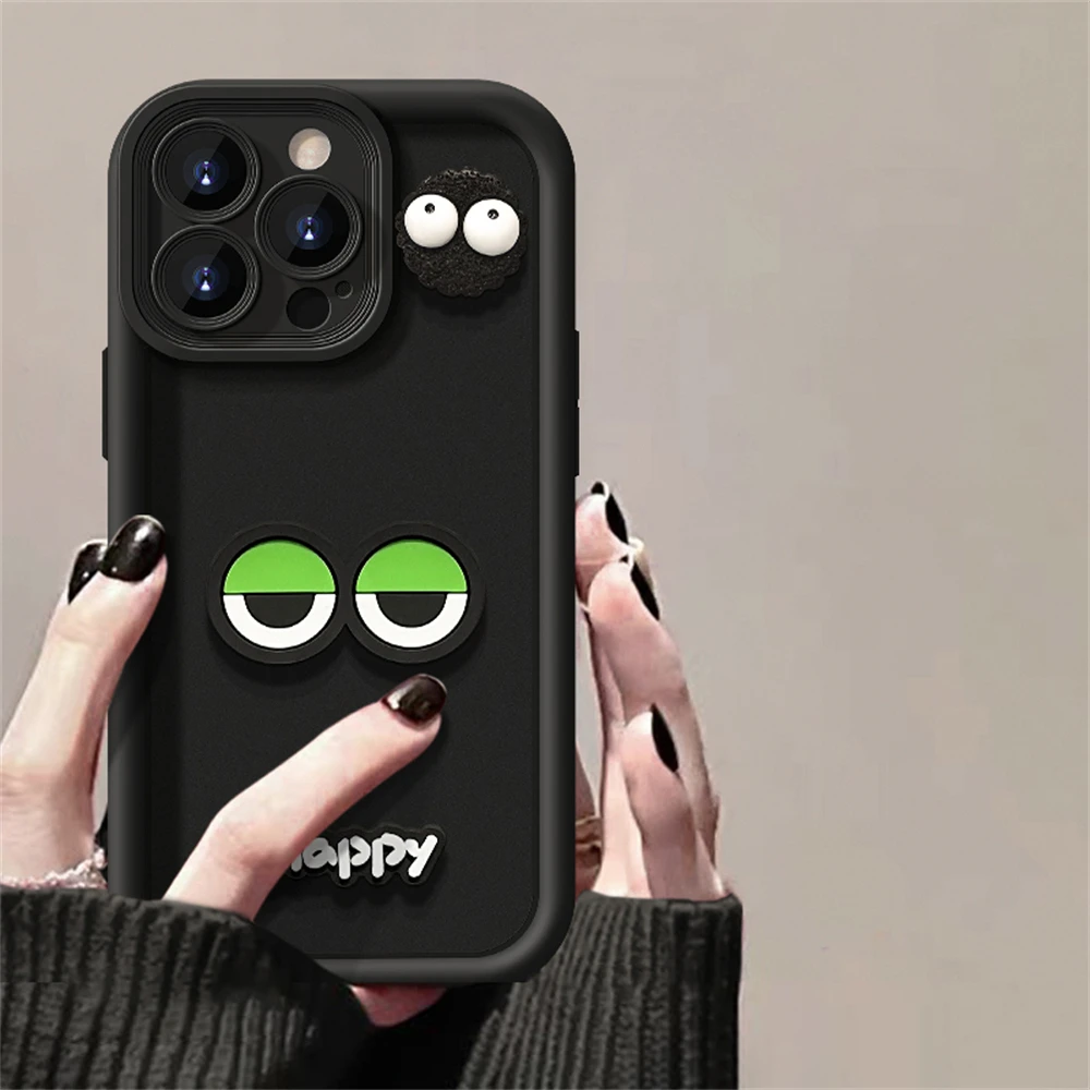 Cute 3d Frog Eye Phone Case For Iphone Pro Max Cartoon Back Cover_voghion.com