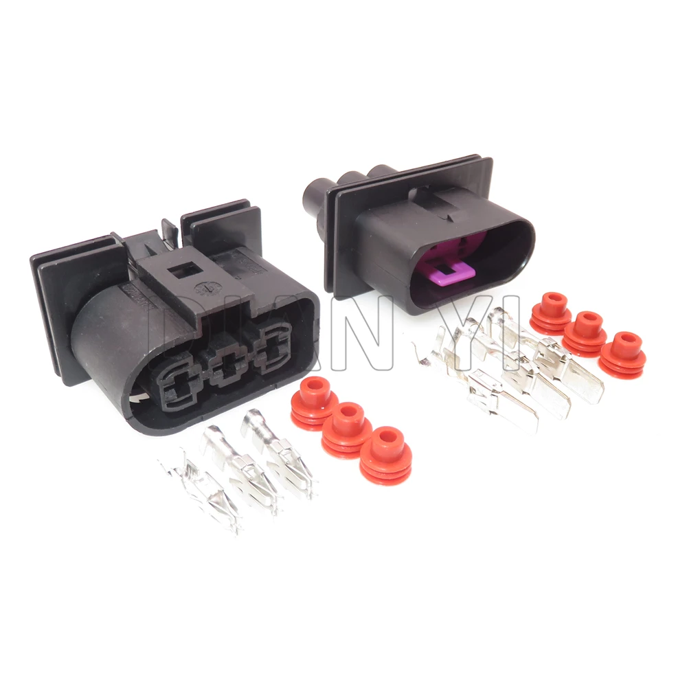 1 Set 3 Way Starter Auto Radiator Plug For VW 1J0906443 1J0 906 443 1J0 906 233 1J0906233 Car Electronic Fan Cable Socket