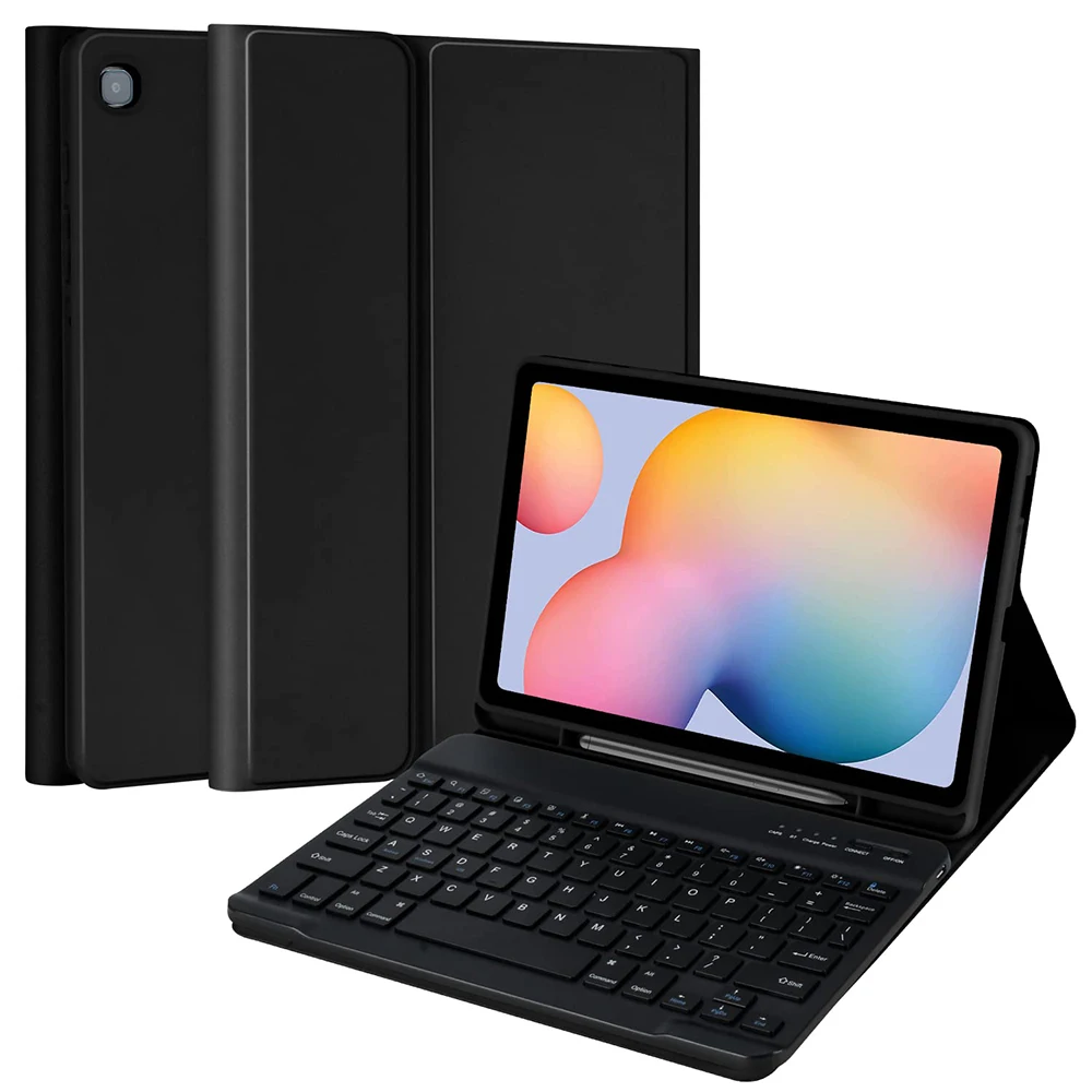 

Съемный чехол с клавиатурой для Samsung Galaxy Tab S6 Lite, чехол 10,4 дюйма с беспроводной клавиатурой для Samsung Tab A8 10,5 ''X205 X200