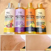 Huile pour le corps éclaircissante WK JALY, hydratation intense, hydratation, peau lisse, réduction des taches, mélanine, pour peaux foncées, noires, caramel 6