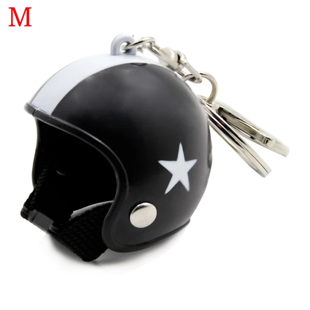 2 Pièces Porte-Clés De Casque De Moto, Mini Porte-Clés De Casque 3D En Métal Pendentif De Porte-clés Cadeau De Motard Cadeau Noël Saint-Valentin Fête Des Pères Pour Hommes Garçons (Noir, Argent