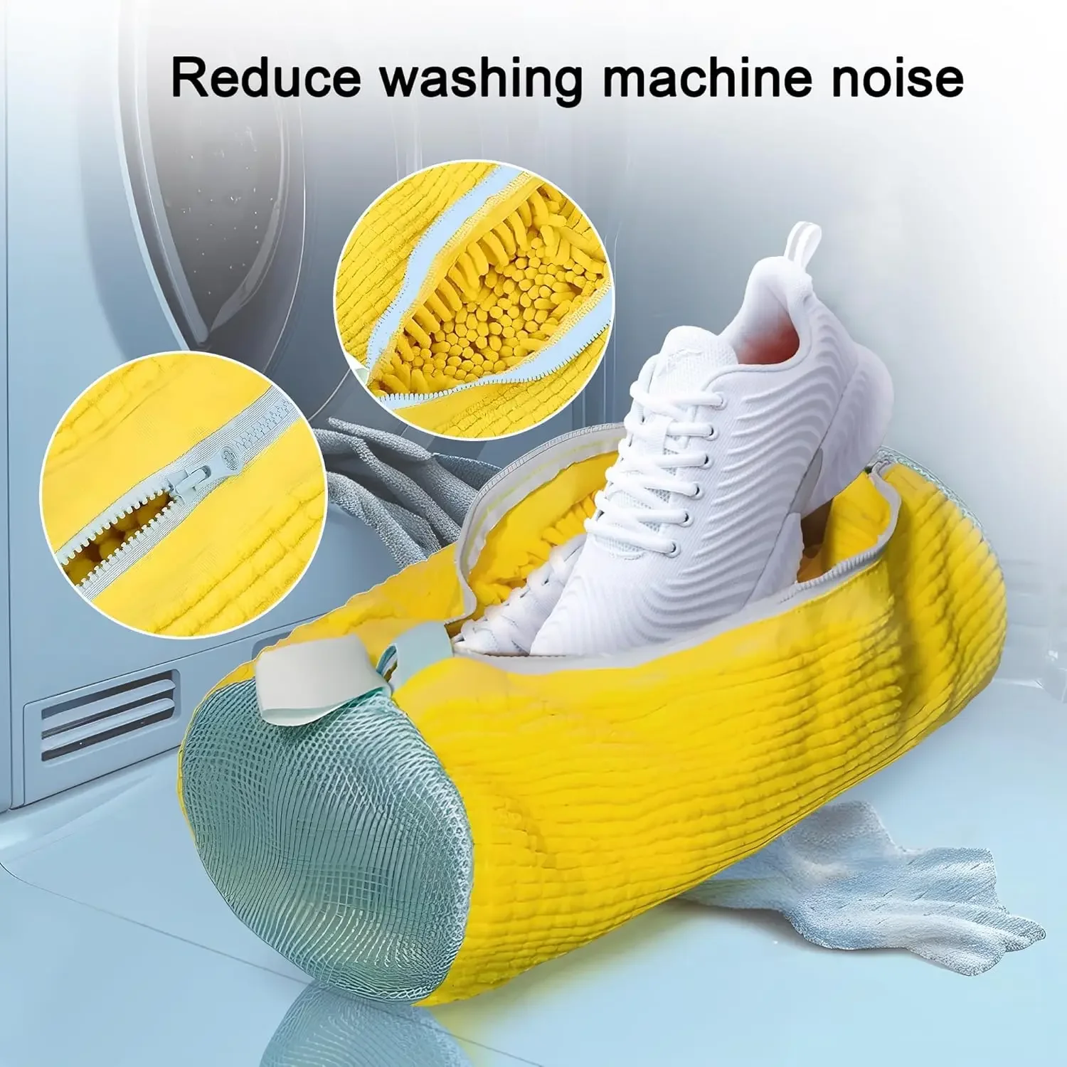 Laundry Bag 1/2PCS Washing Shoes Bag Protector Fluffy fibers Polyester Washing Shoes Machine Friendly Laundry Bag Drying Bags