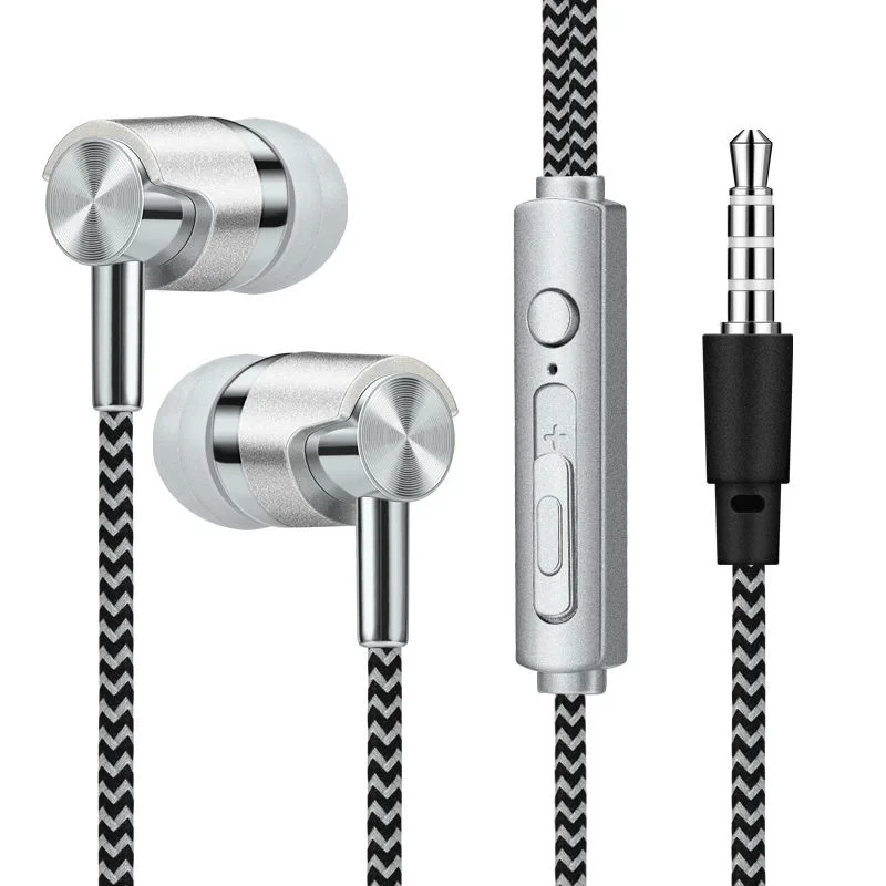 Description Picture 5 of itemStereo Earbuds Nylon Braided Wired Earphone with Mic 3.5MM Plug In-ear Headphones Universal Heavy Bass Sport Music Headset