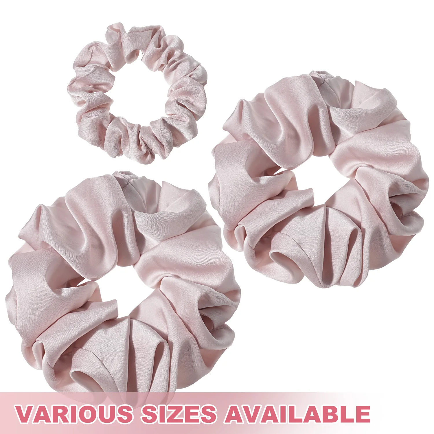Mehrfarbige Jumbo-Haargummis aus Satin, elastische Krawatten, Haarbänder für Damen und Mädchen, modische Haar-Accessoires – Detail 5
