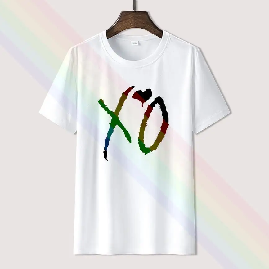 

Fashion XO Heart-shaped Printed T Shirt For Men Limitied Edition Unisex Brand T-shirt Cotton Amazing Short Sleeve Tops