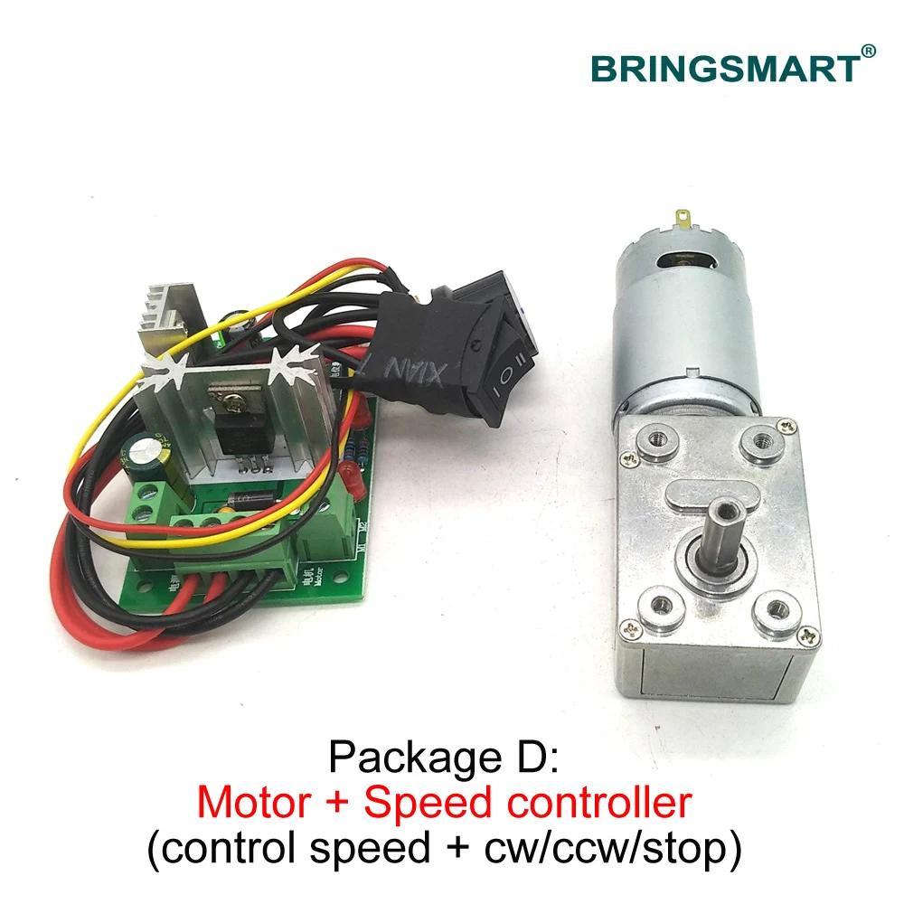 Electric geared motor DC Electronic JGY-395 Worm Gear Motor Low Speed 2.5-210RPM 12V 24V Self-locking Geared Motor