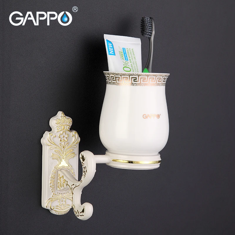 

GAPPO Держатель для зубных щеток Настенный подстаканник для зубной пасты Органайзер Аксессуары для ванной комнаты
