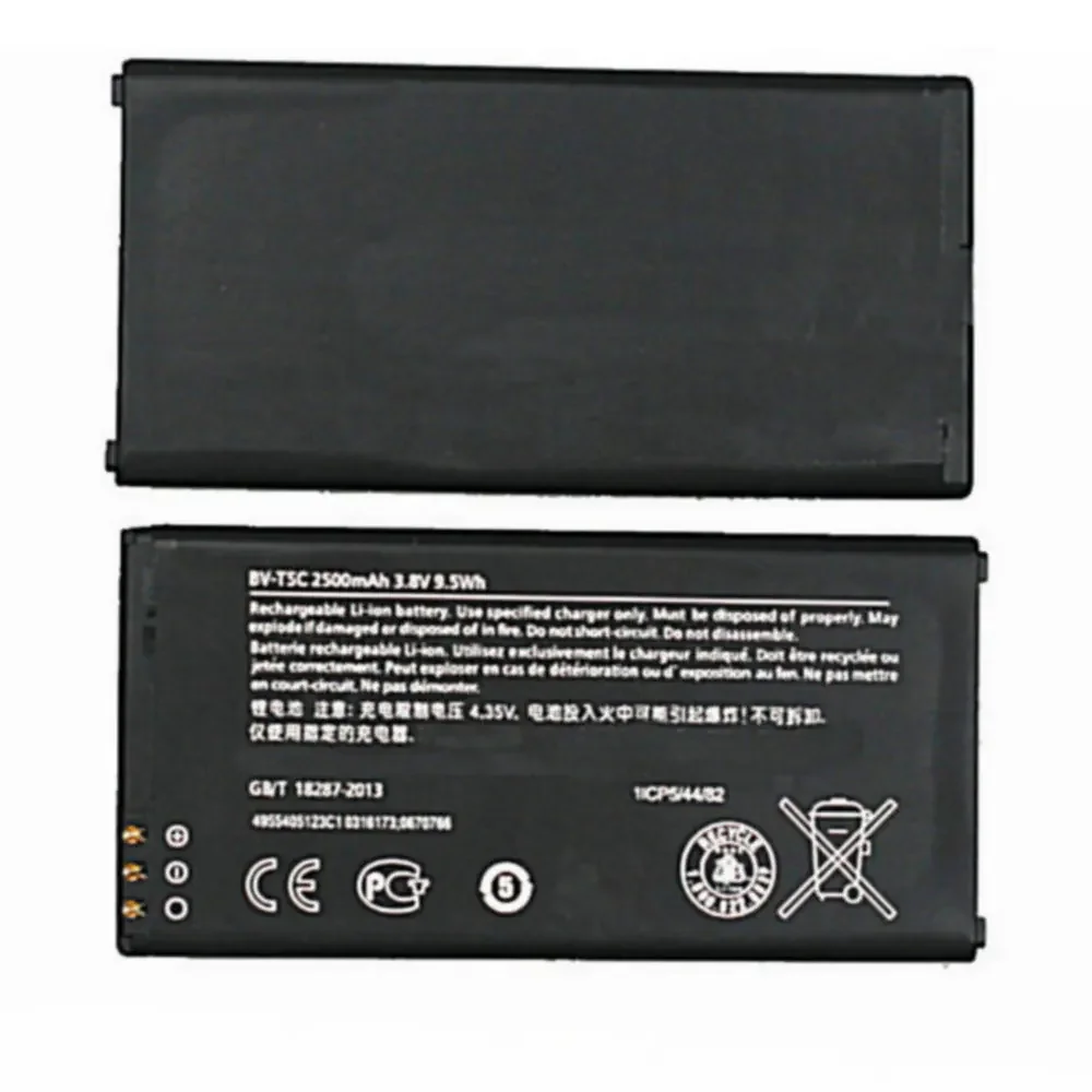 2500Mah Bv-T5C Batterie Per Nokia Lumia 640 Rm 1113 1073 Dual 1077 Bvt5C Smartphone Batteria Di Ricambio Di Alta Qualità