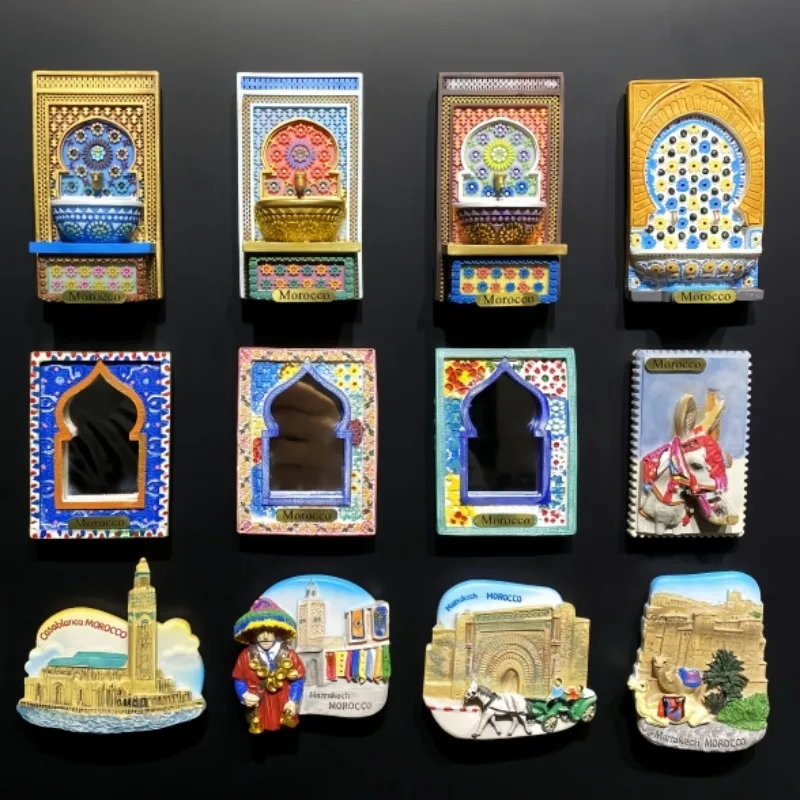 Morocco Fridge Stickers Africa Travelling Souvenirs Marrakech Fridge Magnets Photot Wall Magnetic Stickers Wedding Gifts magnetic fridge magnets magnetic sticker magnetic fridge stickers refrigerator decor