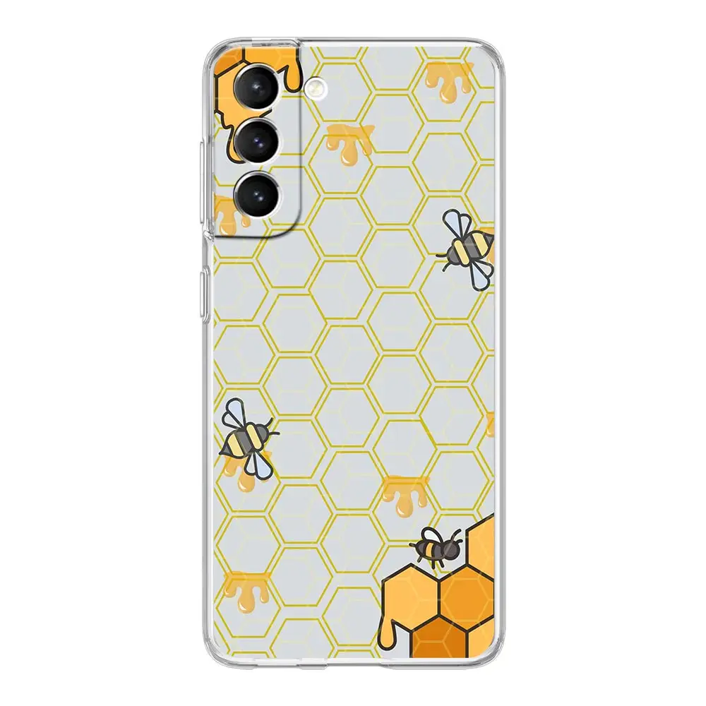 Bee Honey Design Soft Clear Phone Case Cover