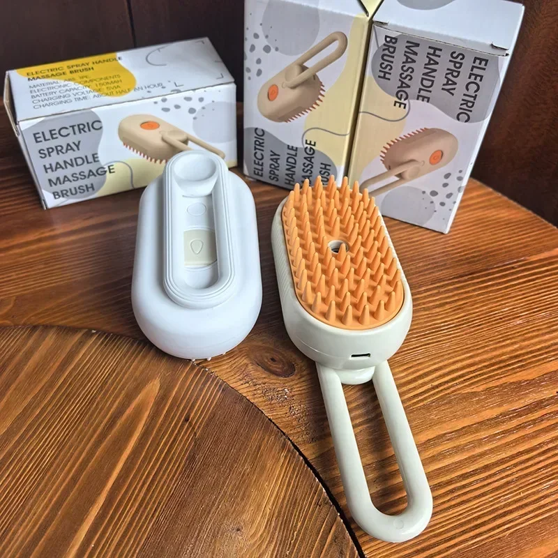 Electric Spray Massage Grooming Comb for Cats & Dogs – Anti-Shedding Soothing Deshedding Brush