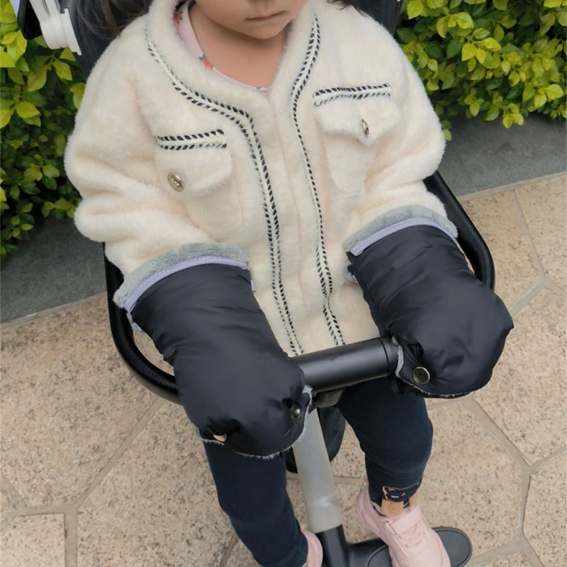 

1 Pair Waterproof Baby Pram Gloves Windproof Stroller Hand Muff Infant Cart Warm Gloves Toddlers Pushchair Handmuffs