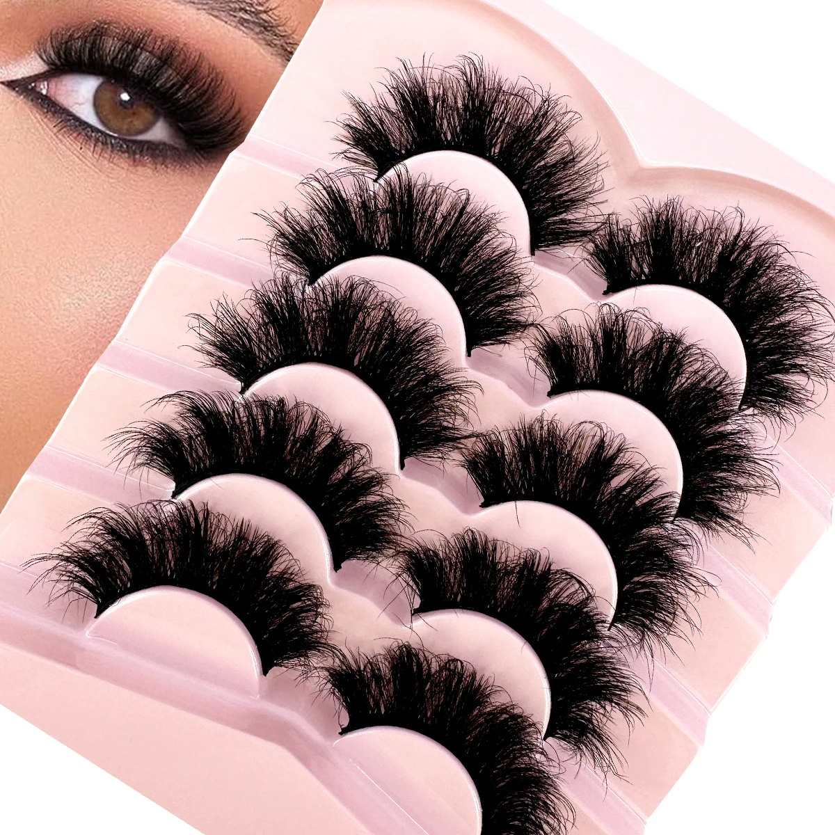 

5 пар, накладные ресницы из искусственной норки