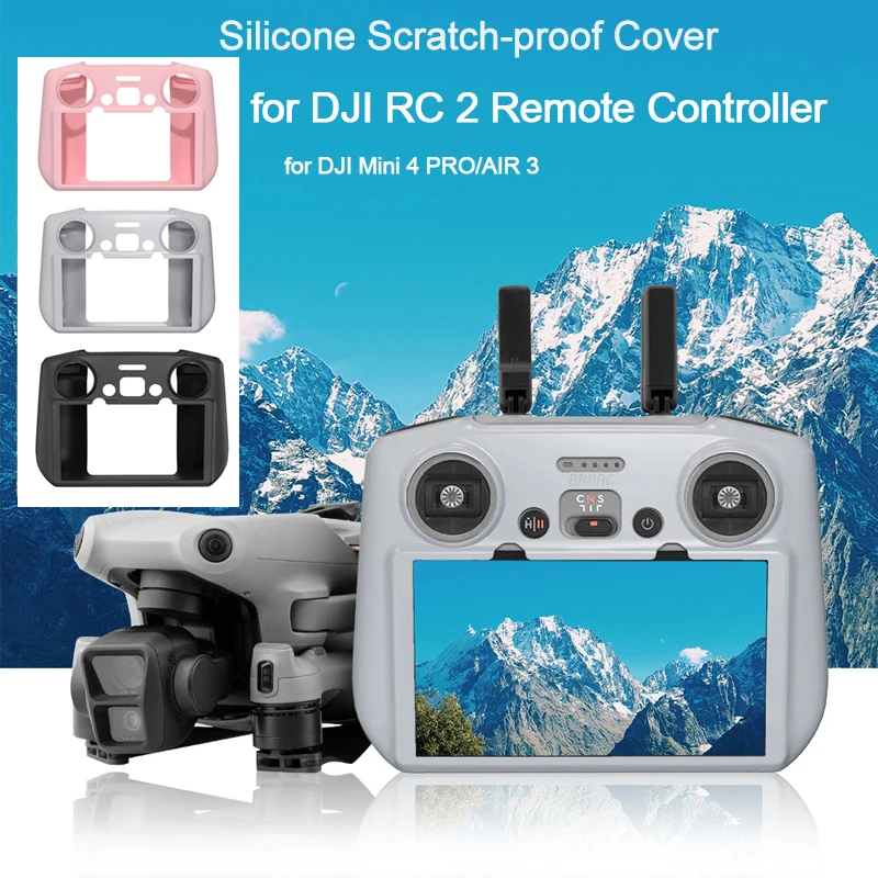 Remote Control Case for DJI AIR 3 / Mini 4 PO RC 2 Scratch-Proof Protective Silicone Cover Sleeve Camera Drone Accessories