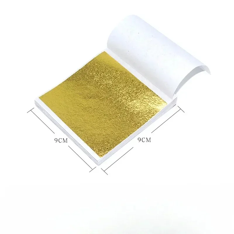 100 Sheets Imitation Gold Silver Foil Paper Leaf Gilding DIY Art Craft Paper Birthday Party Wedding Cake Dessert Decorations