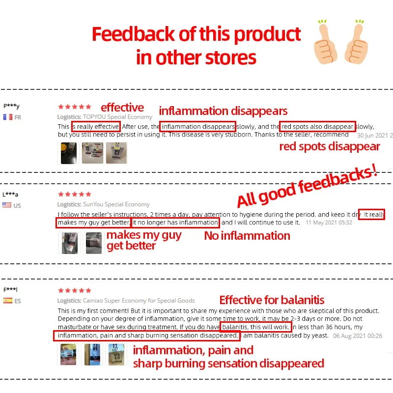 Skin care ointment Antibacterial anti fungal cream Urological herbal gel Balanitis Treatment cream Penis glans Itching Papules Pearl rash Anti infection Genital herpes Spray Skin fungal medicine