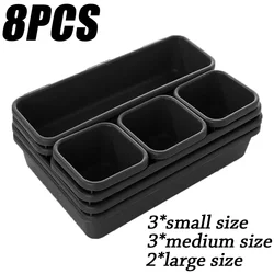 32-Piece Interlocking Plastic Desk Drawer Organizer Set (8PCS SET)