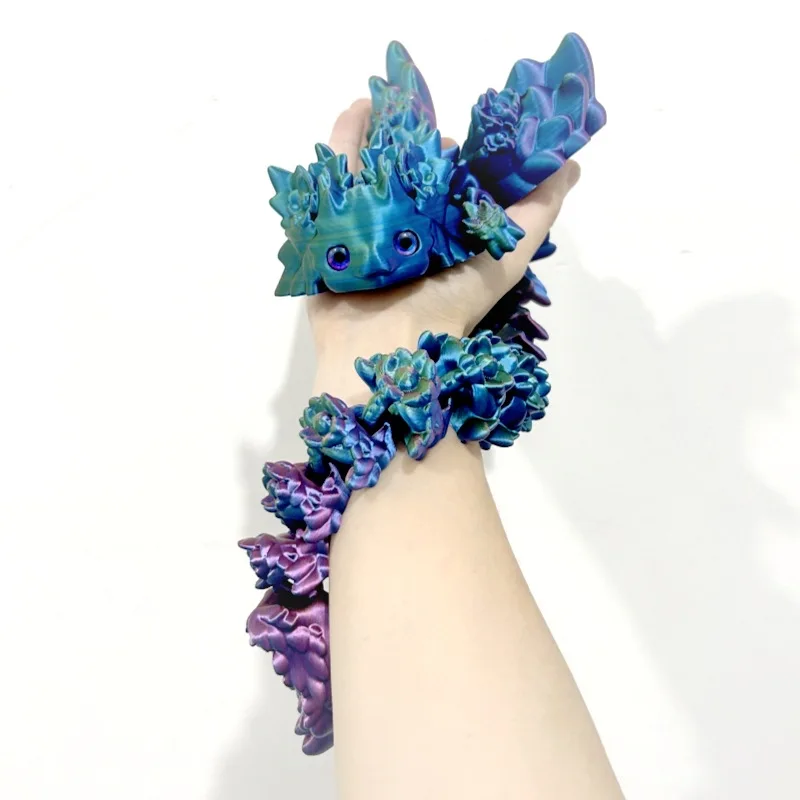 3D Print Toy Salamander Dragon Desktop Ornament 3D Print Animals Home Office Crafts Print Character Christmas Gift Action Figure