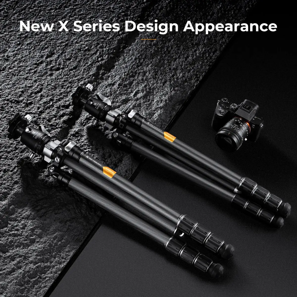 K&F Concept 68"/170cm Carbon Fiber Camera Tripod Professional Photography Tripod with 30mm Metal Ball Head Capacity 12KG/26.4lb