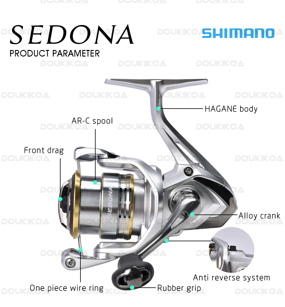 2023 SHIMANO SEDONA Spinn-Angelrollen 5,0:1/6,2:1/4,7:1 Verhältnis 3+1BB HAGANE GEAR 3-11KG Leistung 500-C5000XG – Detail 7