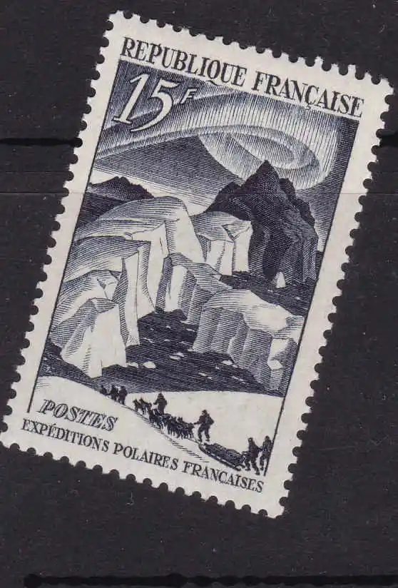 

1Pcs/Set New France Post Stamp 1949 Victor's Polar Adventures Engraving Postage Stamps MNH