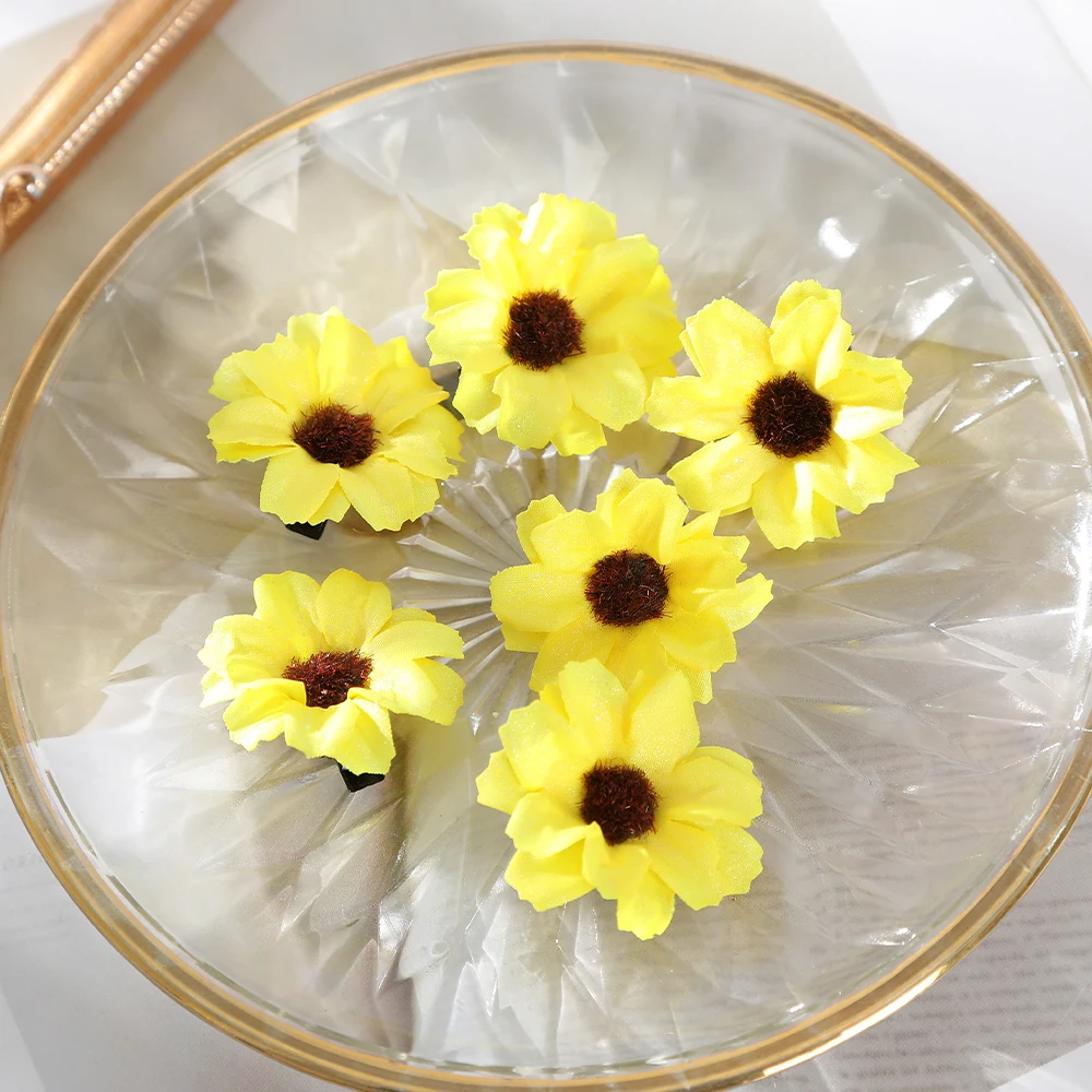 AWAYTR 6Pcs Neue Kleine Blume Haarnadeln Nette Daisy Headwear Romantische Haar Zubehör Mädchen Seite Pony Clip Süße Haar Clips headdr – Detail 3