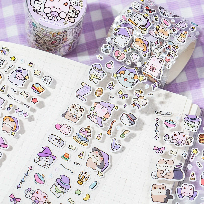 1Pc Healing Cute Pet Series Washi Tape Kawaii Paper Decorative Collage Adhesive DIY Scrapbooking Hand Made Masking Stationery 3