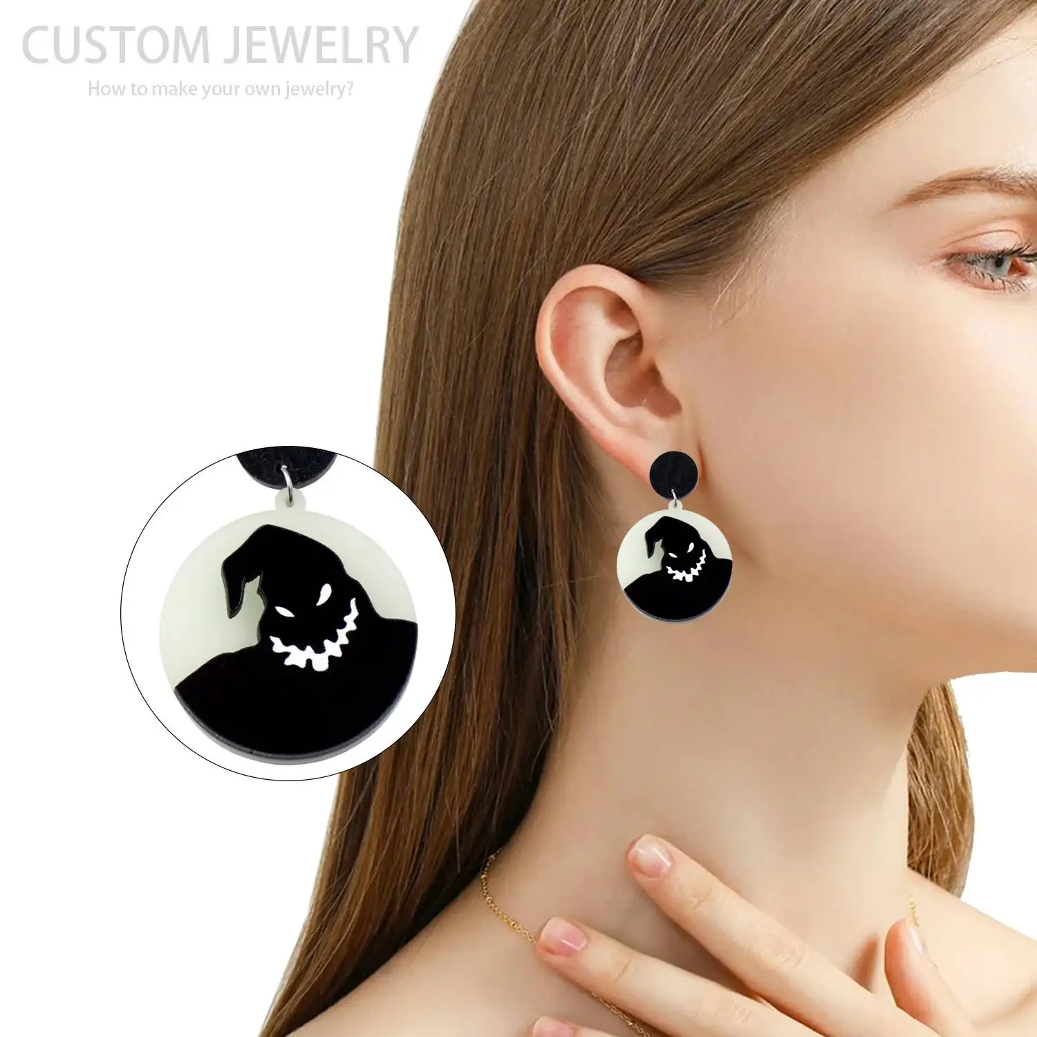 Orange Glitter Halloween Jack O' Lantern Dangle Earrings – It's Just So You