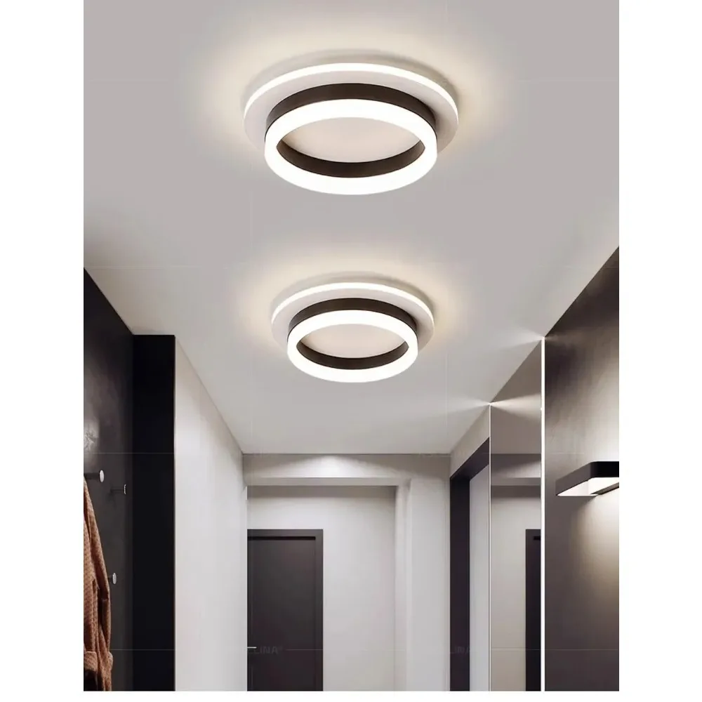 Modern LED Ceiling Light Luxury Golden Acrylic Entrance Hall Passage Lamp Living Room Corridor Bedroom Study Kitchen Fixture