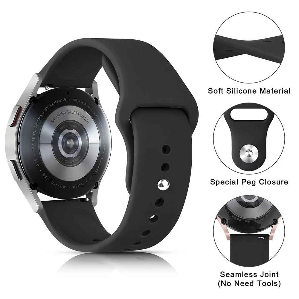 Versatile Silicone Watch Strap - Premium 20mm/22mm Band