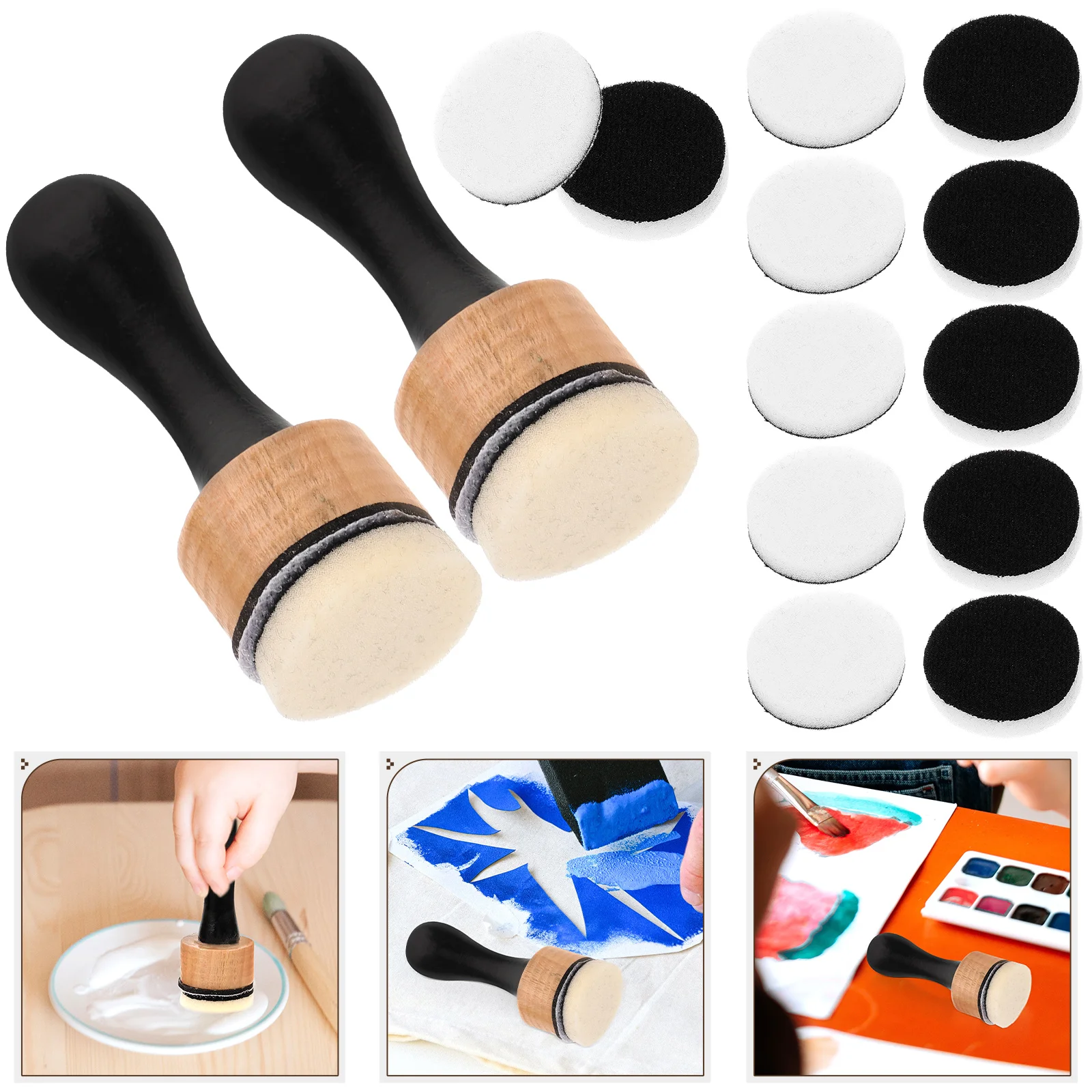 

Flat / Domed Foam Refills Replacement Applicators Mini Foam Mat Blending Ink Pad For Scrapbooking Craft Card Background Making