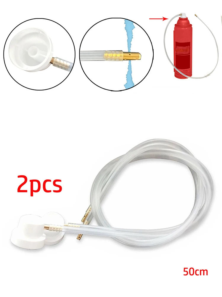 

2x Fluid Film Nozzle Extension Hose For Aerosol Cans Spray 50cm Cleaning Air Conditioner Extension Tube Fittings Replace Part