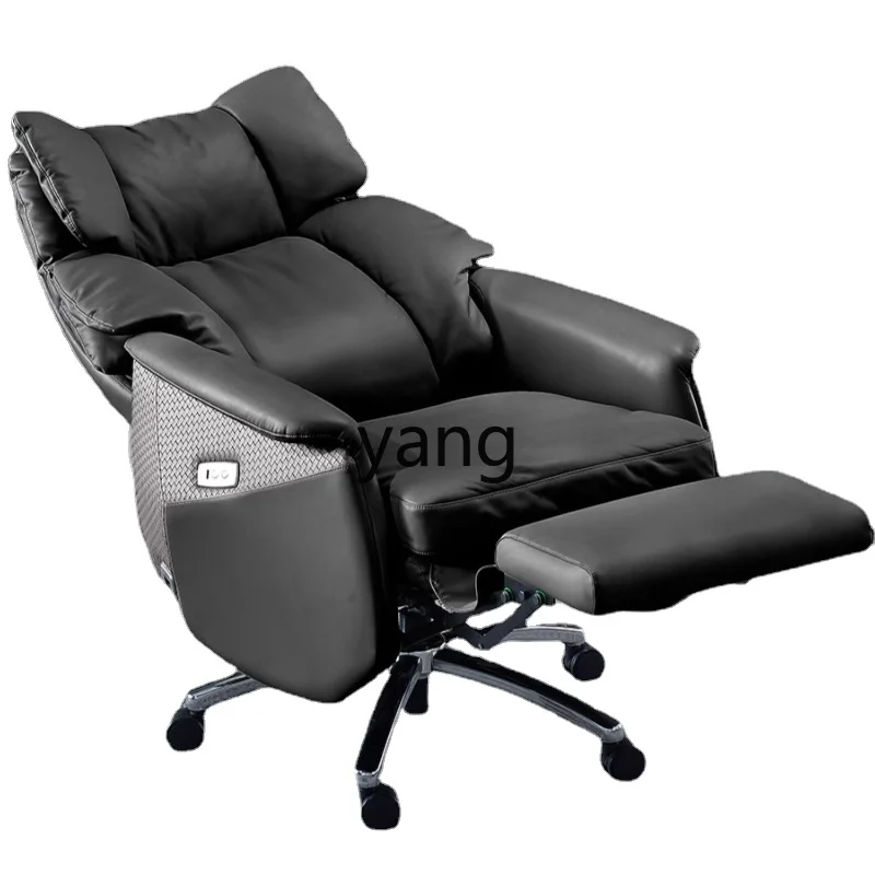 

CX Electric Massage Reclining Office Boss Genuine Leather Home Wide Double Motor Comfortable Computer Chair