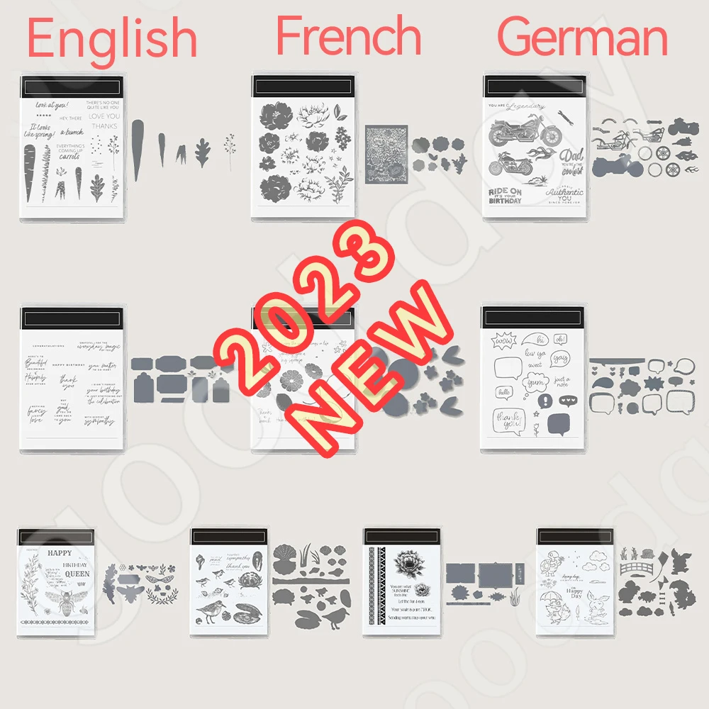 New Dies Stamps Scrapbooking Flowers Cutting Die Stamps Card Flower