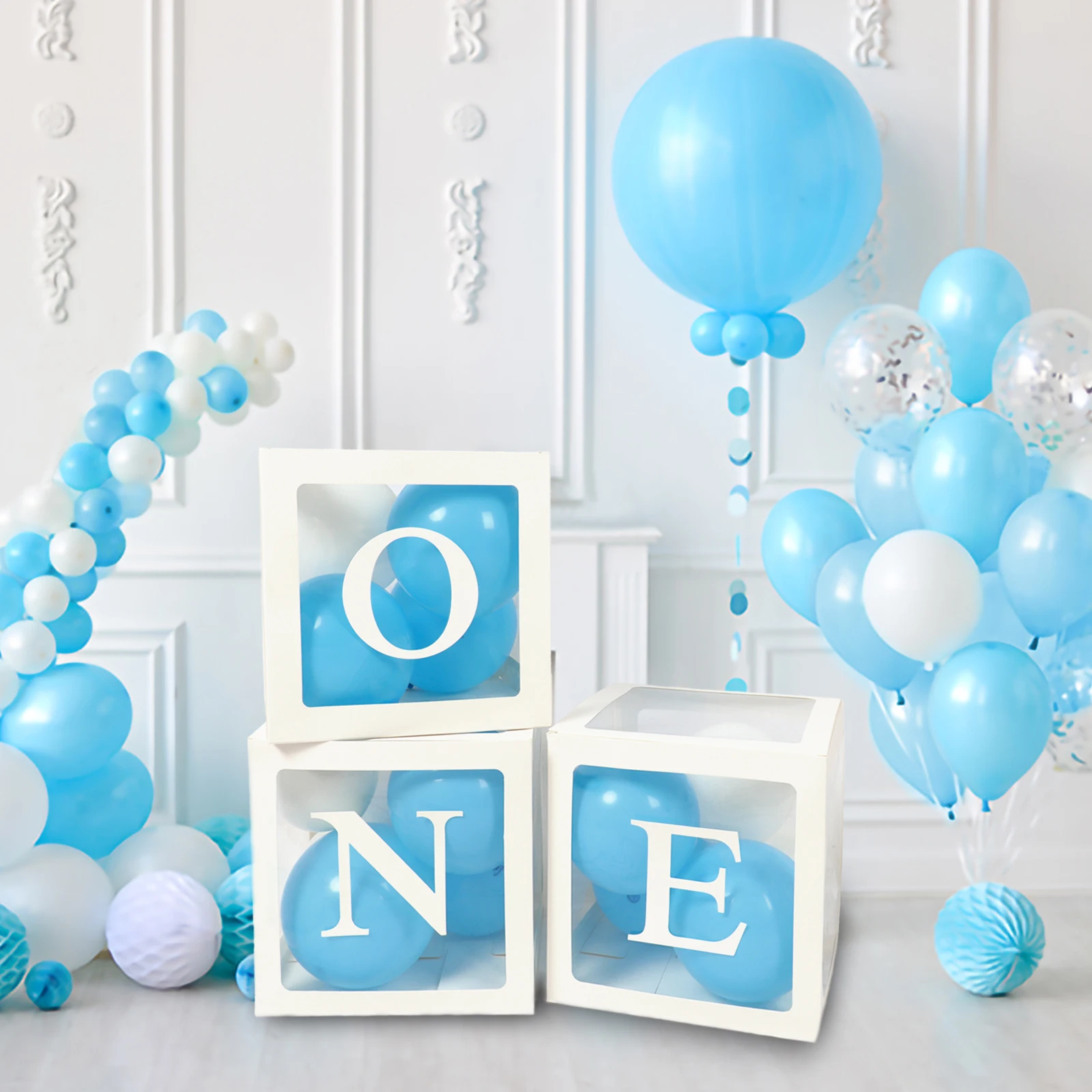 Alphabet Name Box Transparent Birthday Balloon Box Wedding Globos 1st Birthday Party Decoration Kids Latex Balloon Baby Shower party balloons price